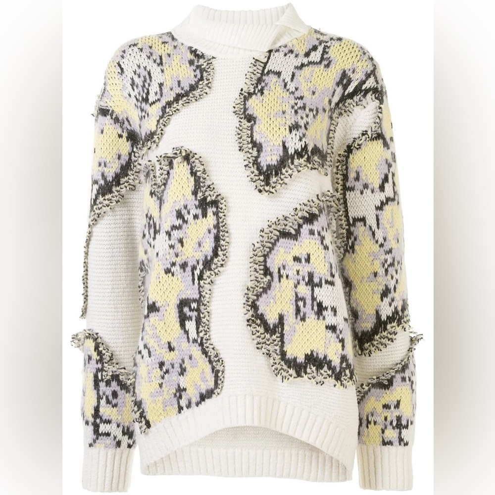 3.1 Phillip Lim Multicolor Wool Abstract knitted jumper
Sweater Sz small S - Picture 2 of 8